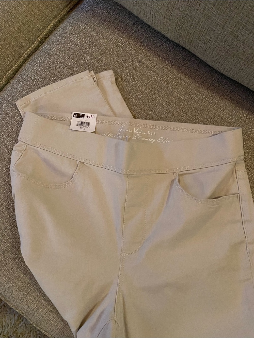Gloria Vanderbilt Slimming Pull-On Pants - Beige